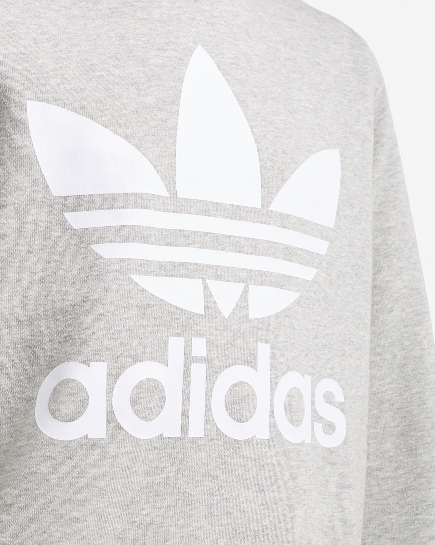 Shop adidas Trefoil Crewneck Hoodie GD2709 grey | SNIPES USA
