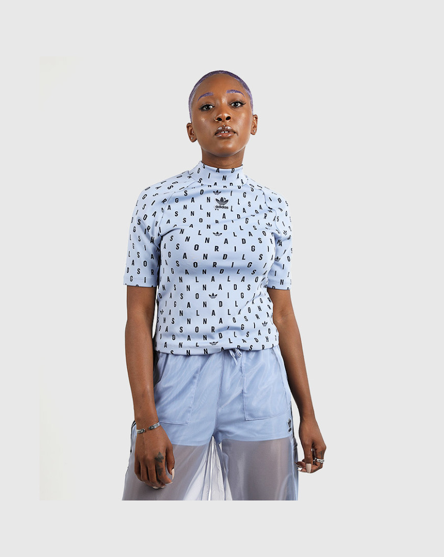 Shop adidas Tight Crop Top Tee GP3088 blue | SNIPES USA