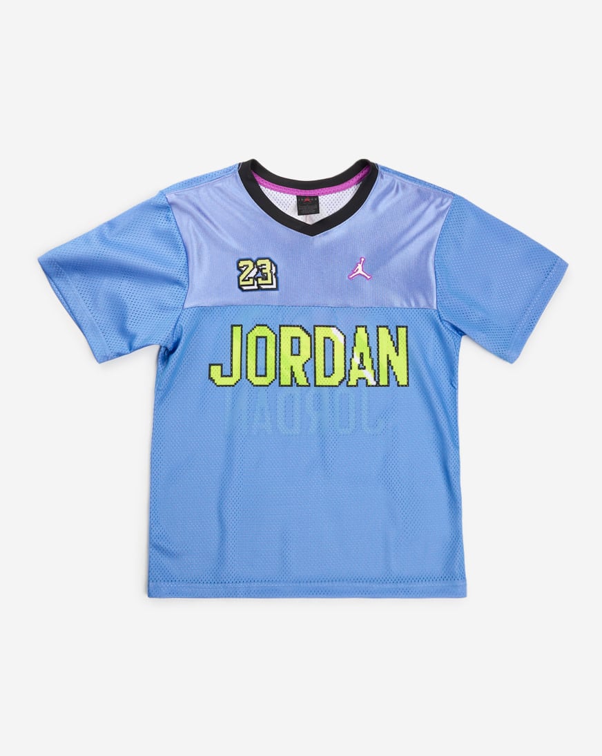 Shop Jordan Big Kids' Customized Air Soccer Jersey 95D943-U8H blue