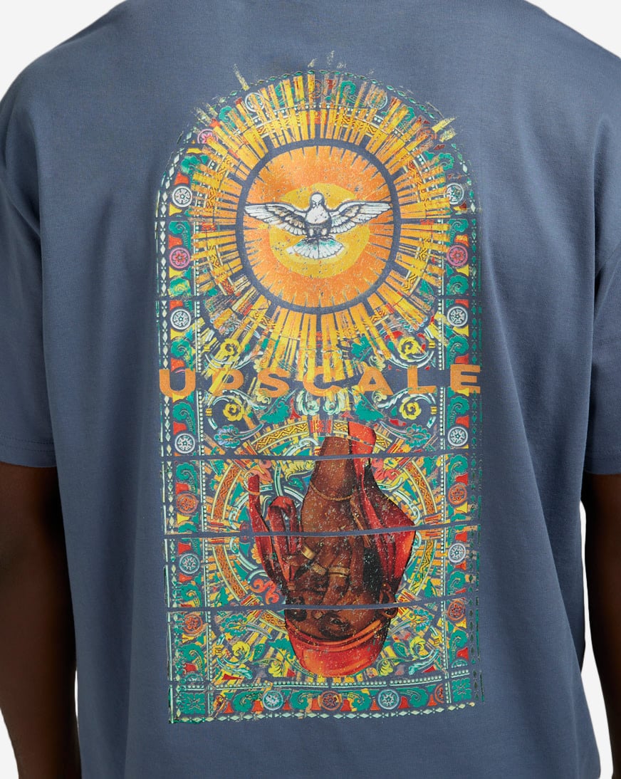 Shop Upscale Urban Saint Glass Tee MTUS213-02428 blue