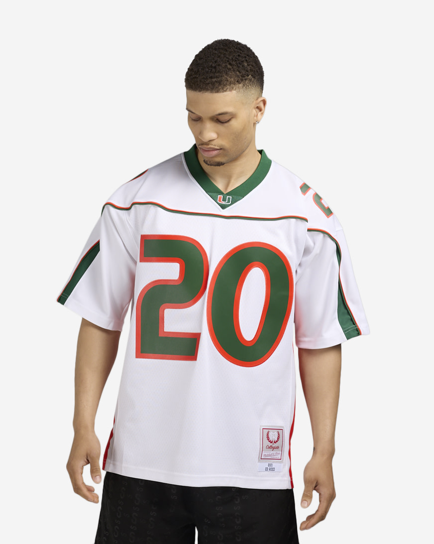 Shop Mitchell Ness Miami Hurricanes Ed Reed #20 Jersey JY13046