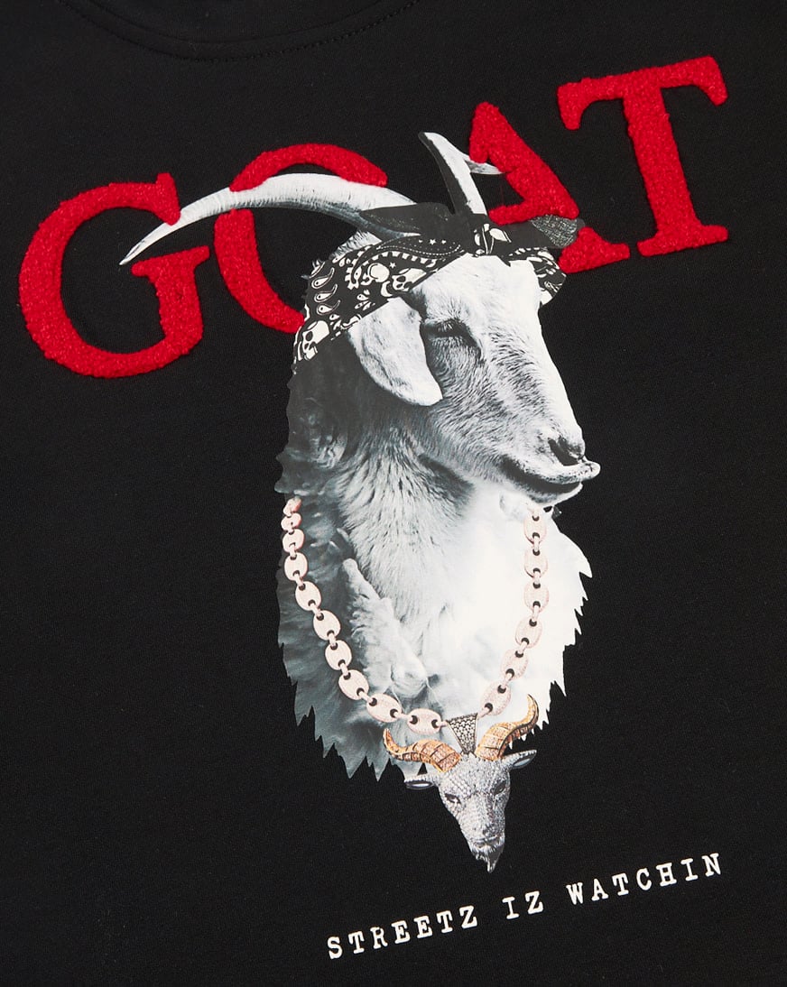 Shop STREETZ IS WATCHIN Kids' Goat Bandana Tee SIW5041BOYS-BLK-RED