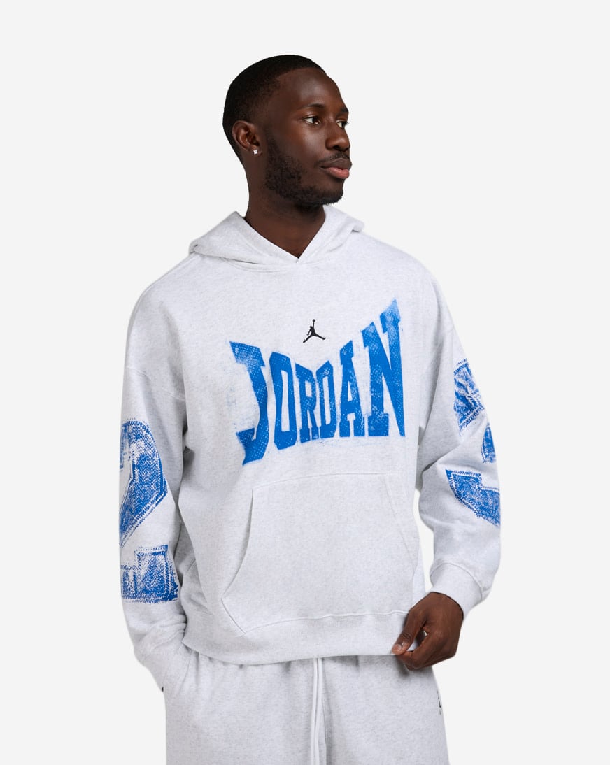 Shop Jordan Brooklyn Collegiate Pullover Hoodie HV0093-051 grey