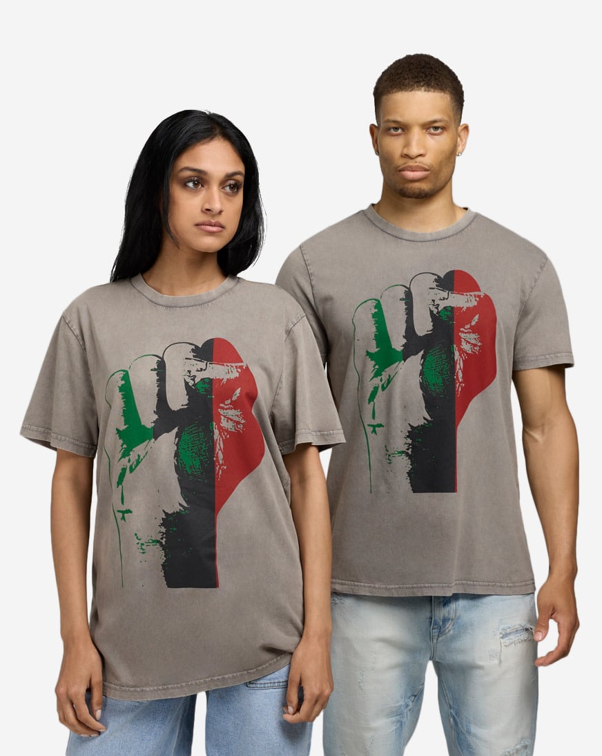 Shop Mister Tee Justice Fist Tee MTUS454A-US-02726 grey | SNIPES USA