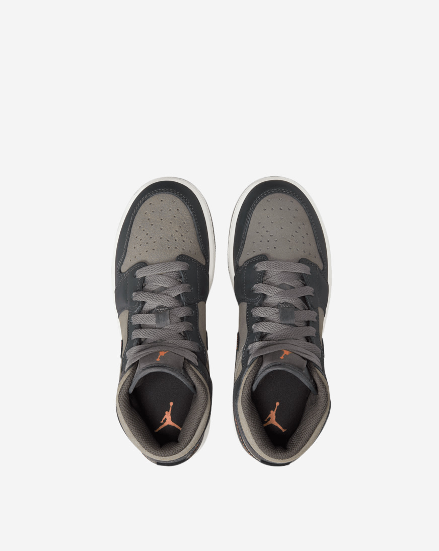 Shop Jordan Grade School Air Jordan 1 Mid SE FQ8341-017 grey