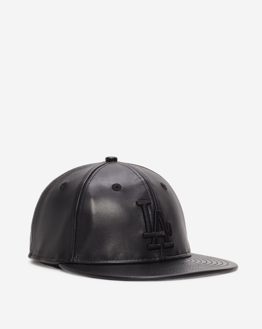 キャップ [NEW ERA] LOS ANGELES DODGERS MLB LEATHER STRAPBACK HAT New Era Los Angeles Dodgers Leather Brown Womens 9Forty