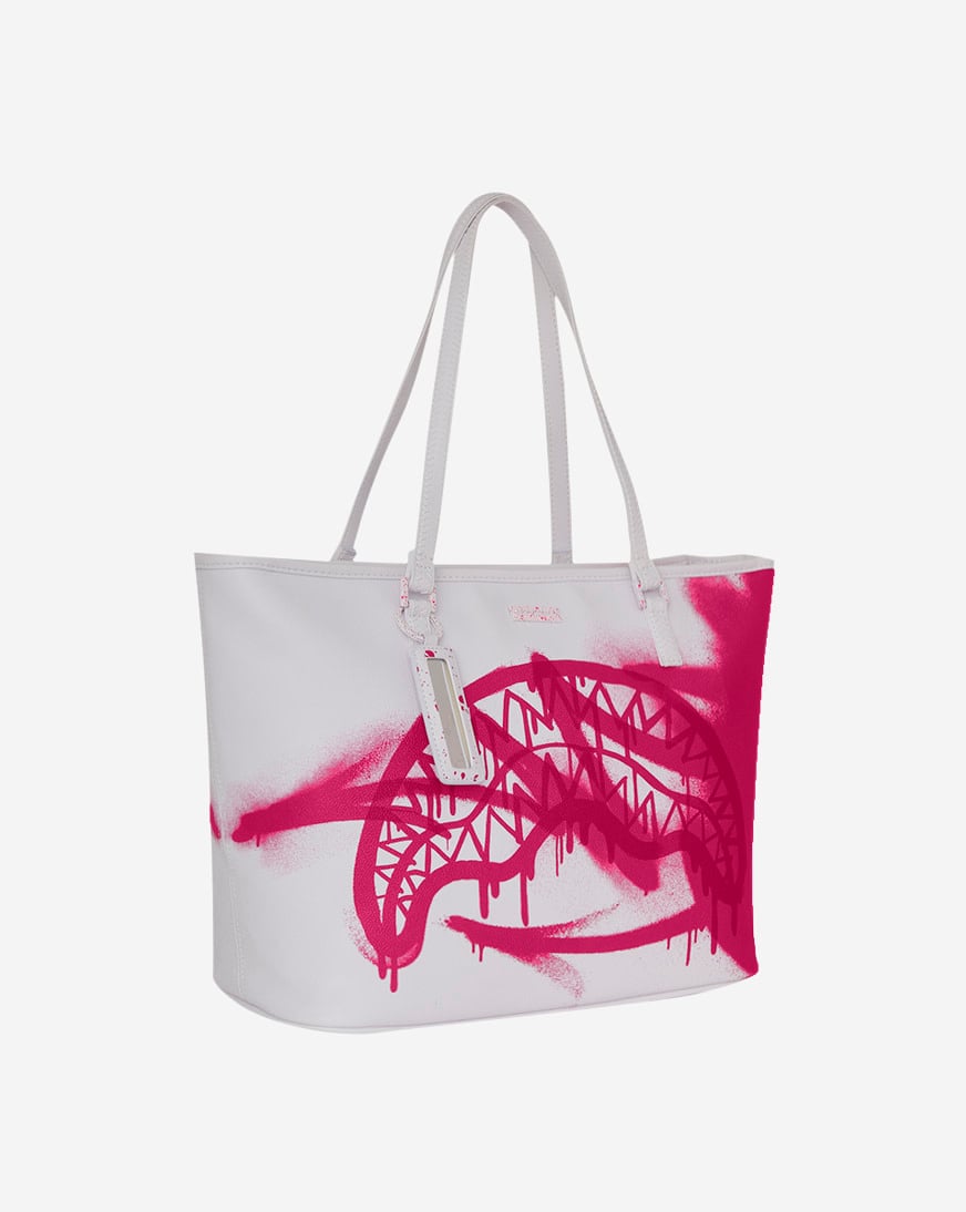 Shop Sprayground Pink Vandal Tote T7428 white | SNIPES USA