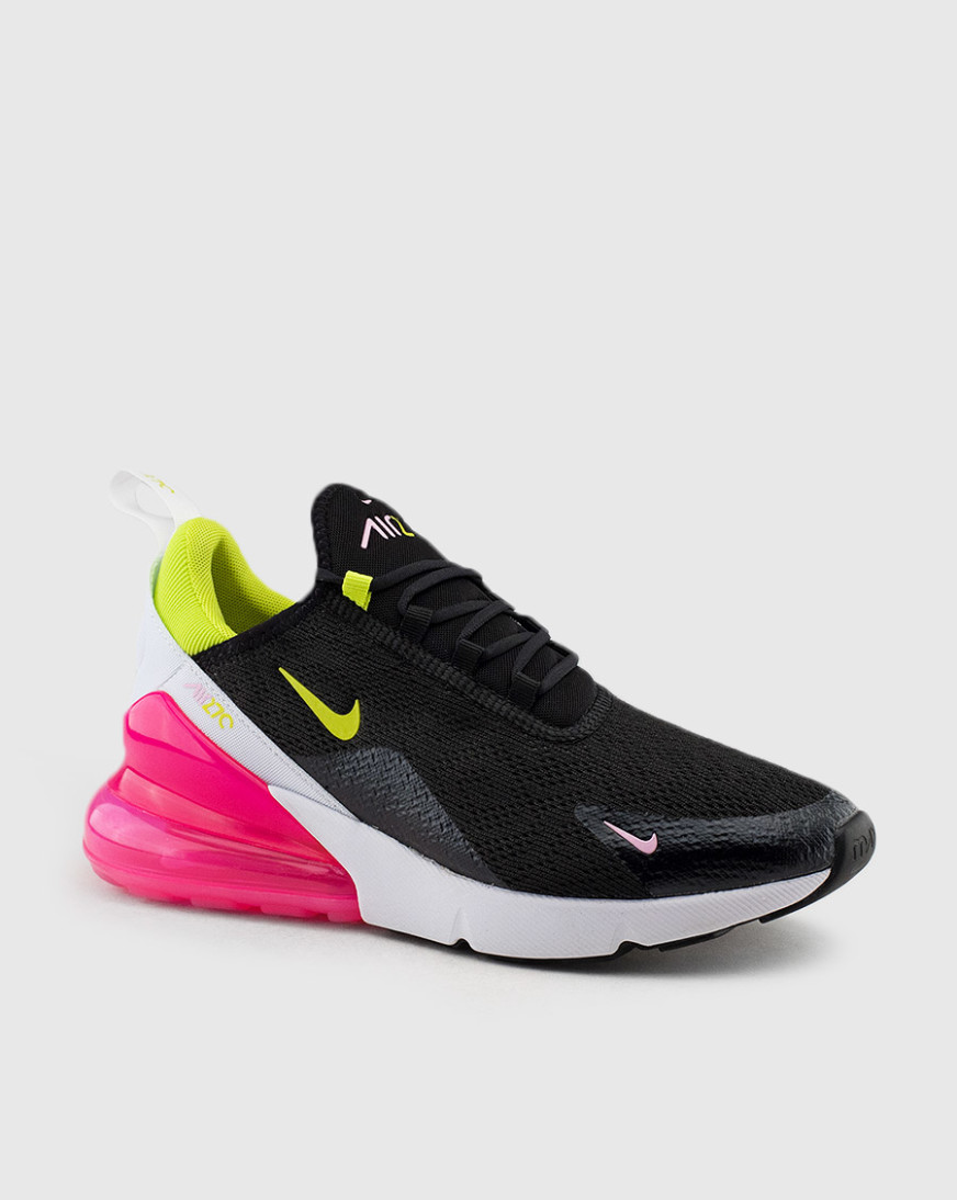black and pink air max 270