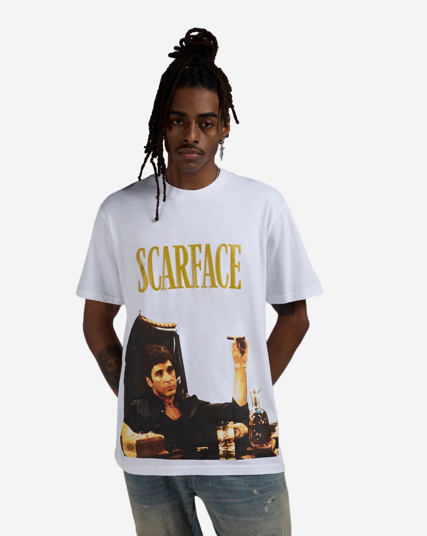 Shop Graphic Tees Scareface Tee RE5-098JK-WHT white | SNIPES USA