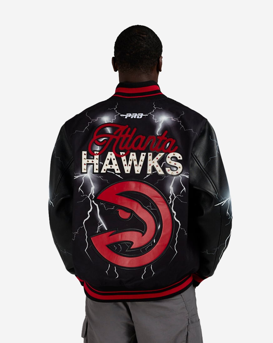 Shop PRO STANDARD Atlanta Hawks Lightning Jacket BAH6517043-BRK