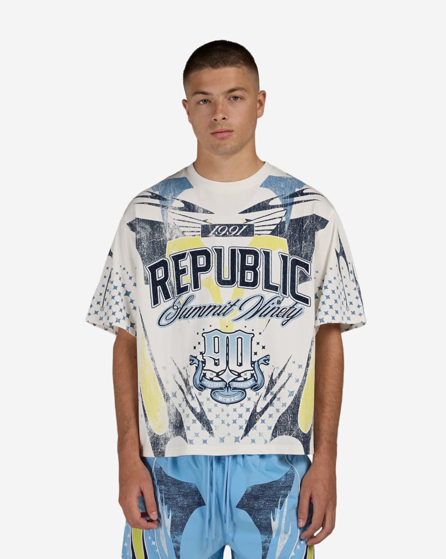 Shop Smoke Rise Republic Tee KT26S551SN-BLU blue | SNIPES USA