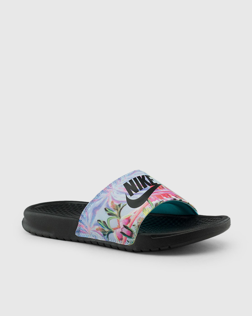 floral nike slides