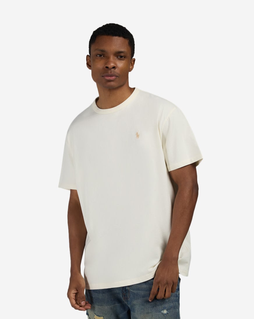 Shop Polo Ralph Lauren Jersey Knit Crewneck Tee 710916698003-CRM
