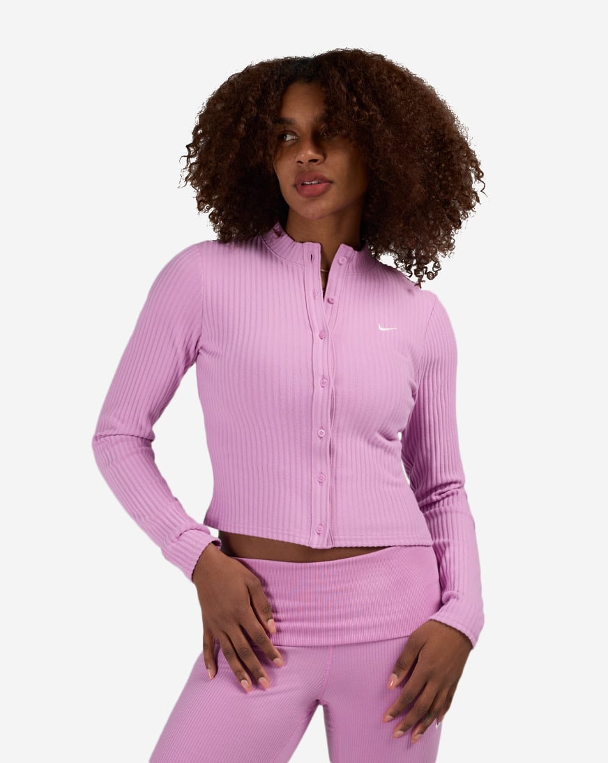 weakend. マルチファンクションブルゾン Shop Nike NSW Chill Knit Slim Wide-Ribbed Cardigan IF0234-503 pink