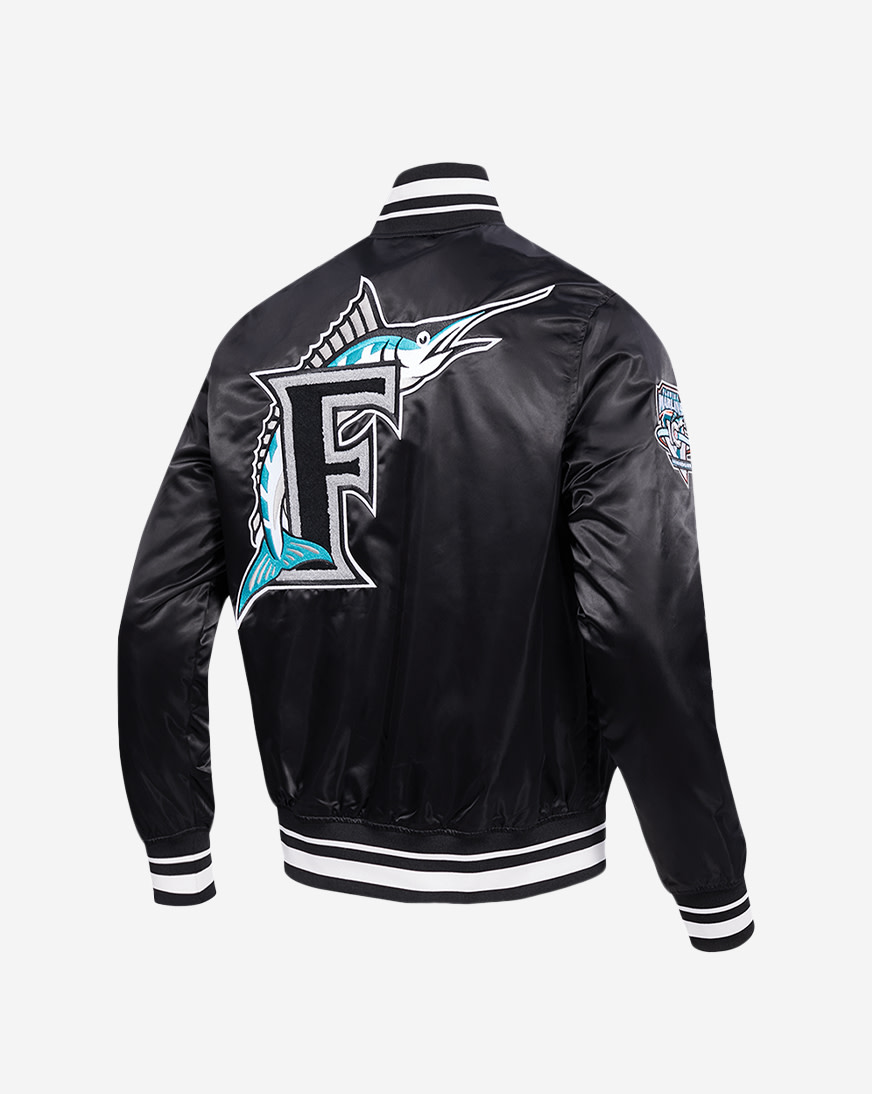 ★2025SS新作★REMAGIE★Velour line jersey jacket Shop PRO STANDARD Florida Marlins Retro Classic Rib Satin