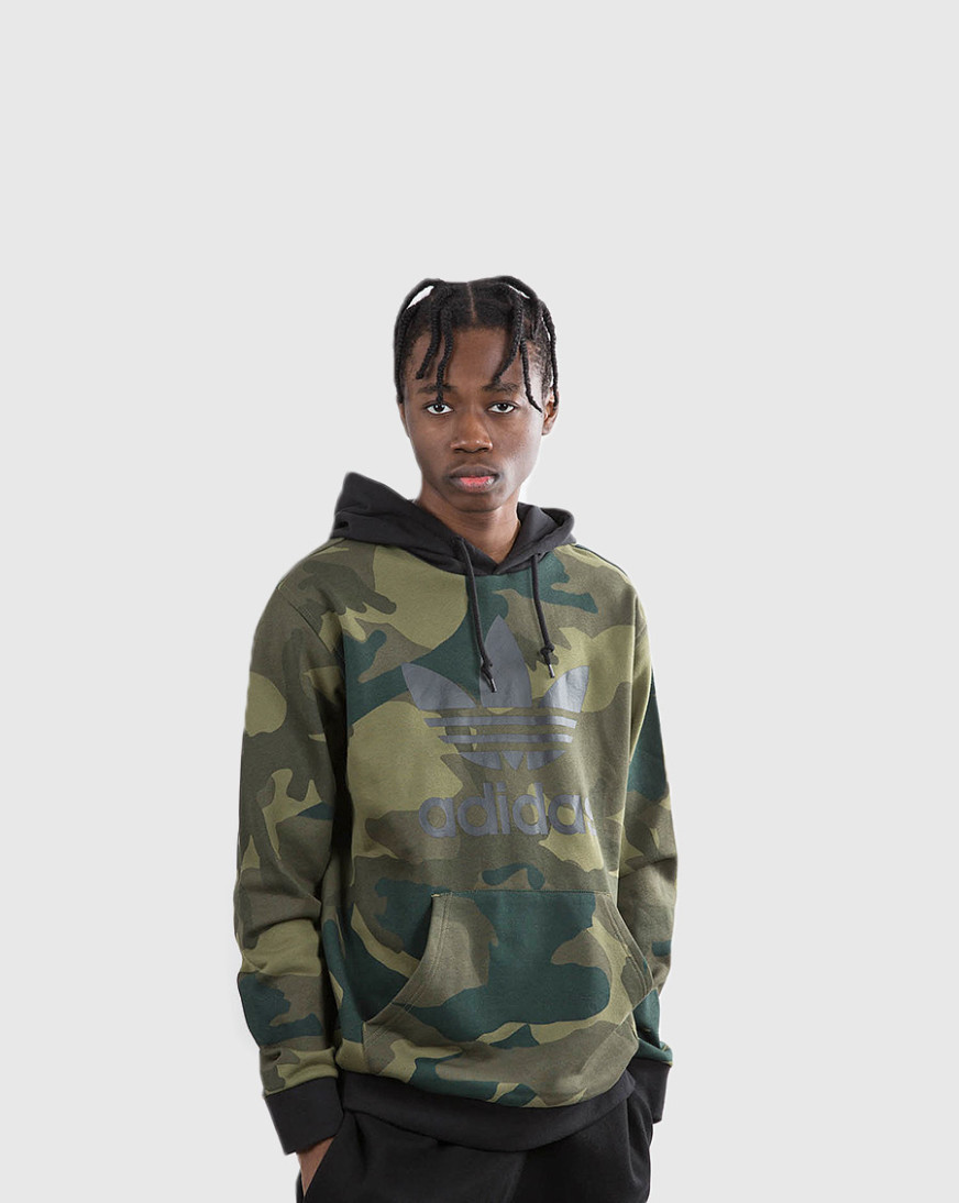 adidas originals trefoil camo hoodie