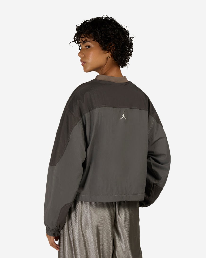 Shop Jordan Brooklyn Woven Long-Sleeve Graphic Pullover IF1077-040