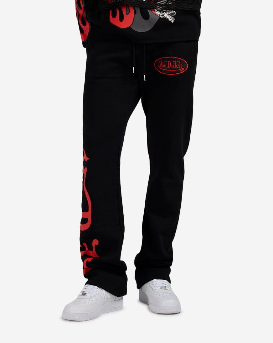 Shop Von Dutch Stacked Joggers 4VND3A9072-BLK black | SNIPES USA