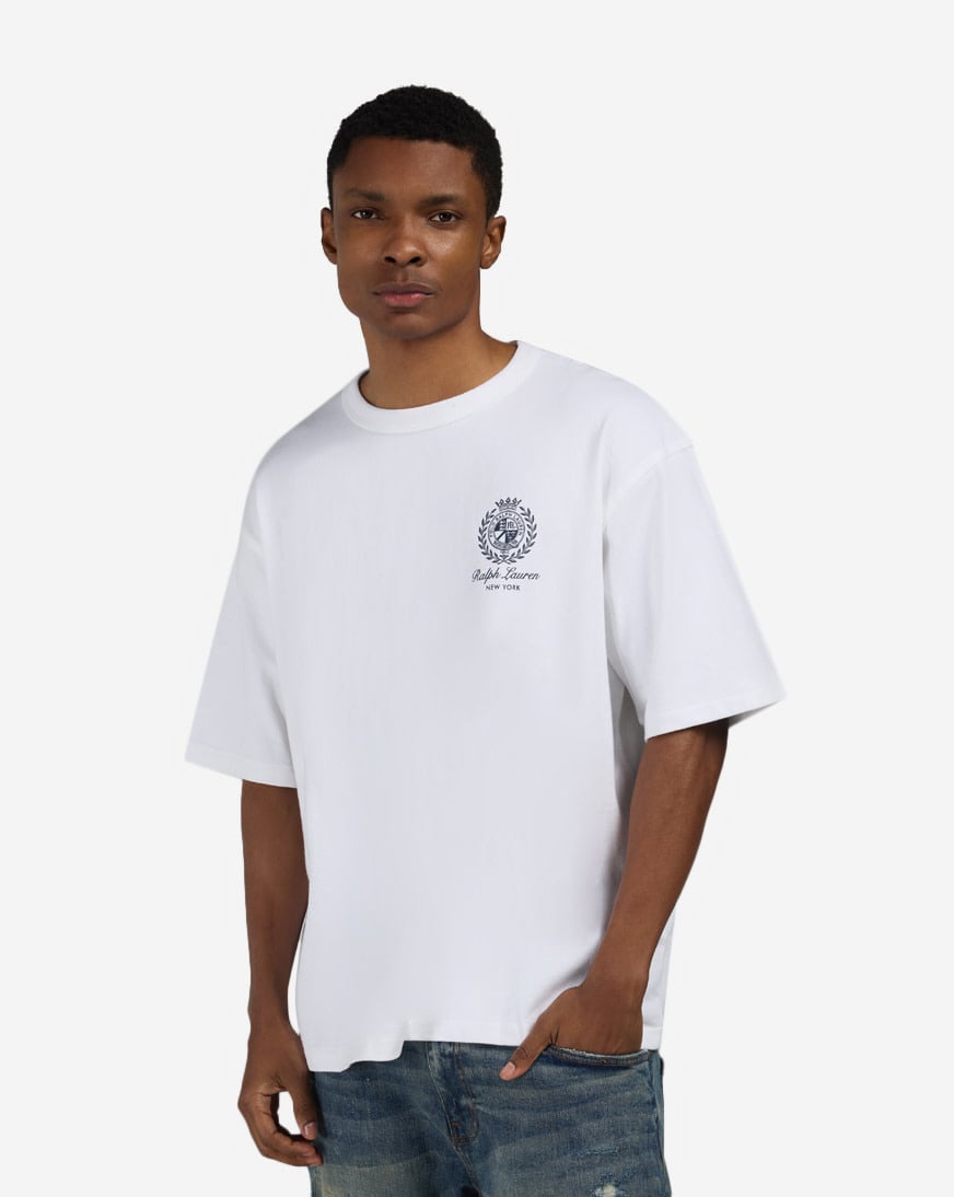 Shop Polo Ralph Lauren Jersey Knit RL Script Graphic T-Shirt