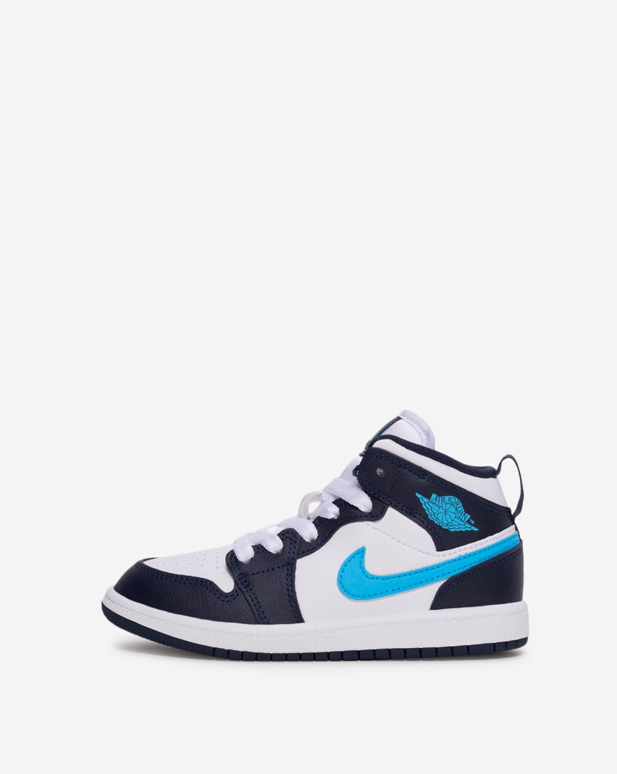 Shop Jordan Little Kids' Air Jordan 1 Mid DQ8424-404 blue | SNIPES USA
