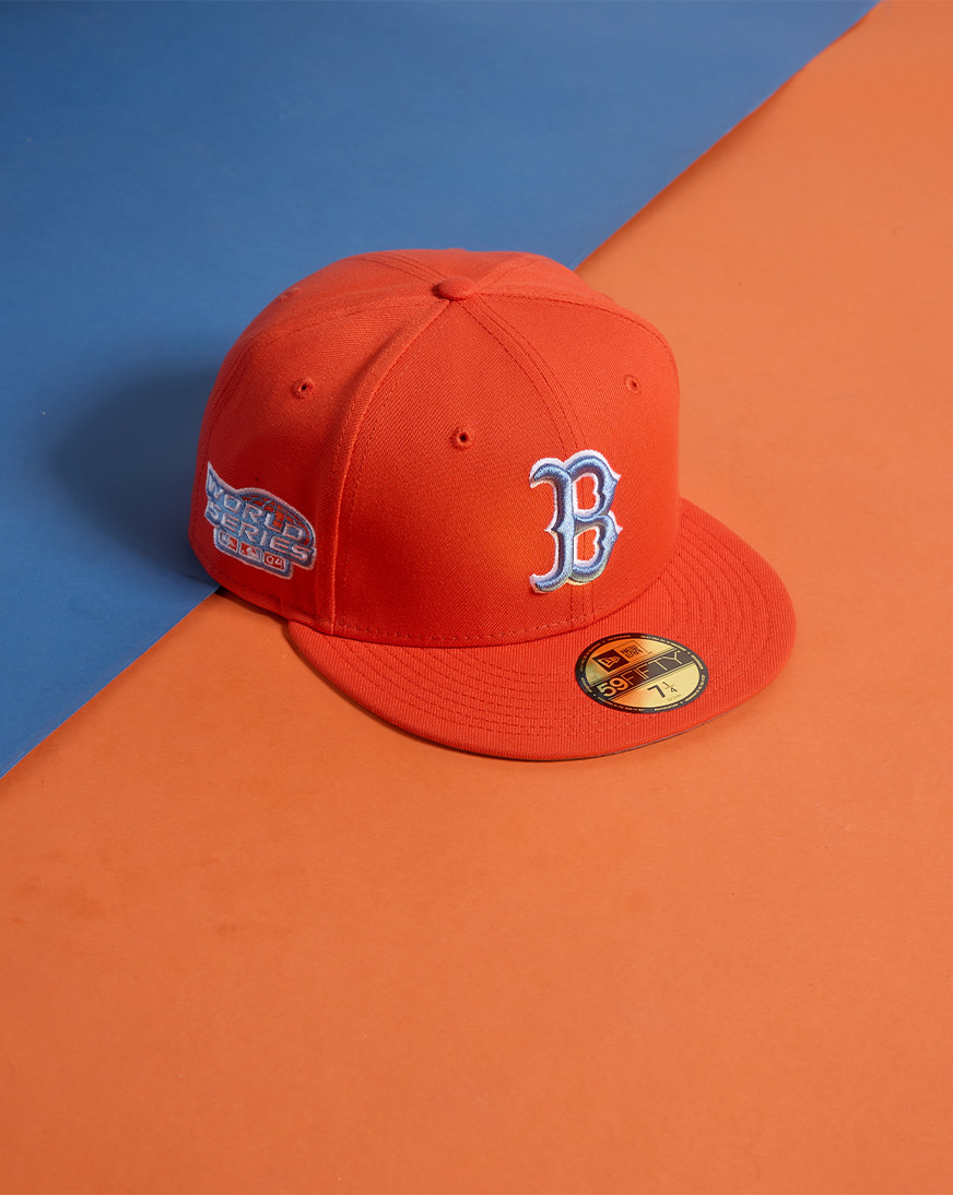 Shop New Era 59Fifty Boston Red Sox Fitted Hat 71011920 orange