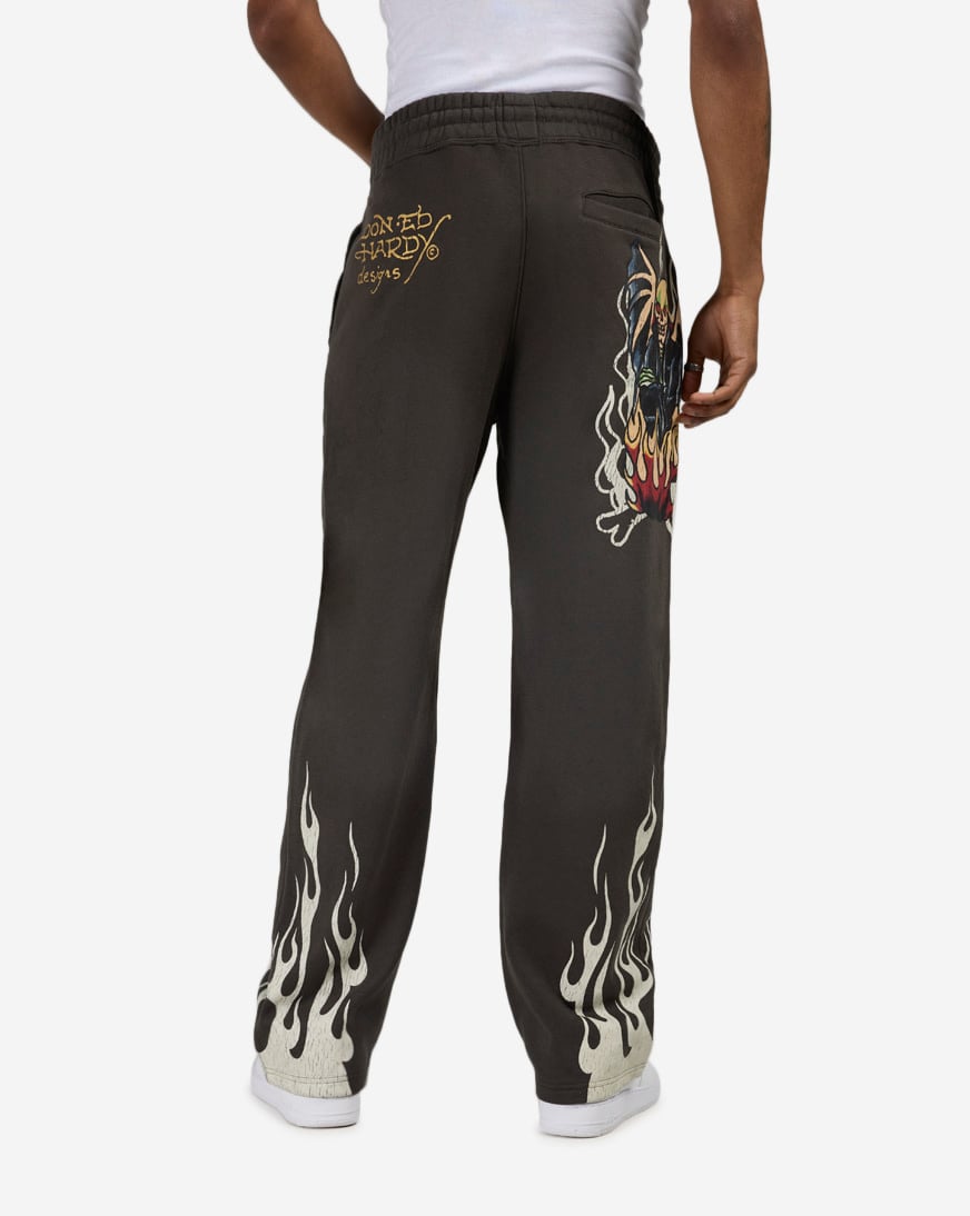 Shop Ed Hardy Fire Lord Fleece Pants EHM8008-10-GRY grey | SNIPES USA