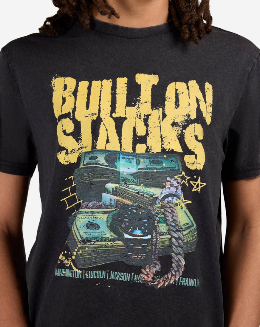 Shop Mister Tee Built On Stacks Tee MTUS478A-US-03054 black