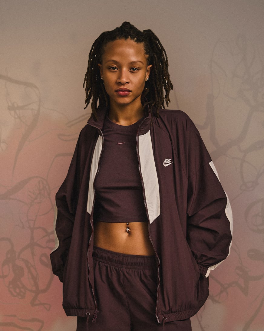 Shop Nike NSW Windrunner Oversized Jacket IM8025-502 purple