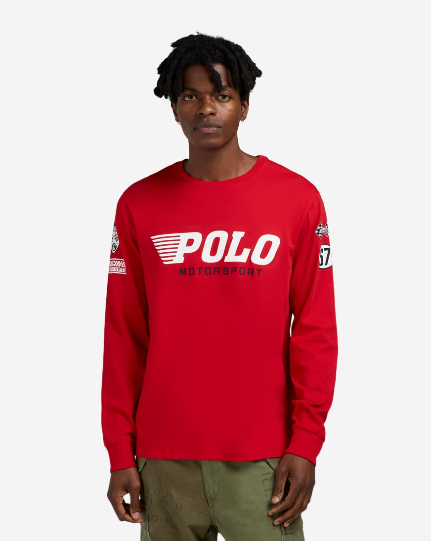 Shop Polo Ralph Lauren Jersey Graphic T-Shirt 710972608001-RED red