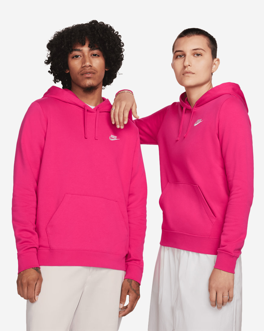 neon pink nike hoodie