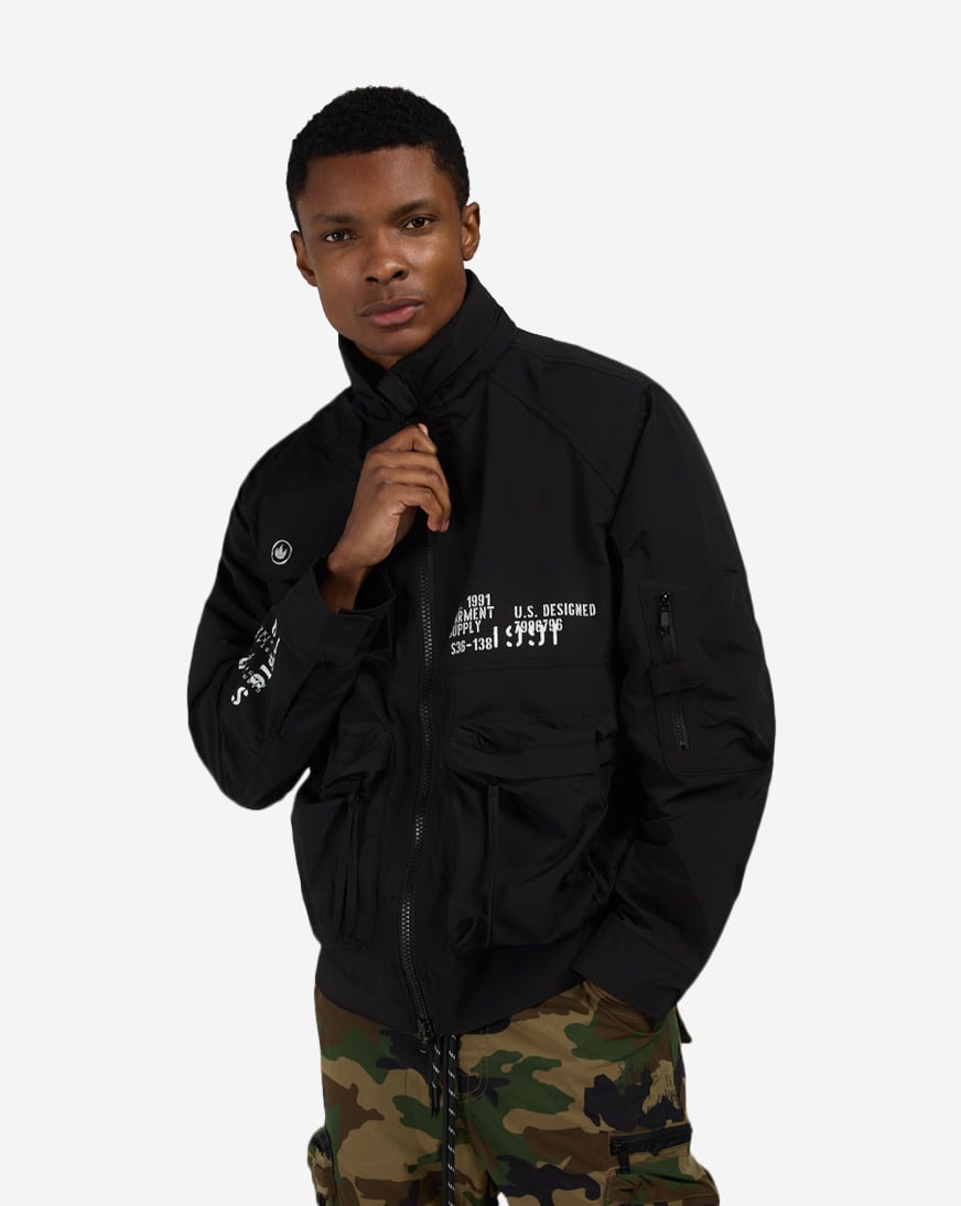 Shop Smoke Rise Utility Windbreaker Jacket WW26S482SN-BLK black
