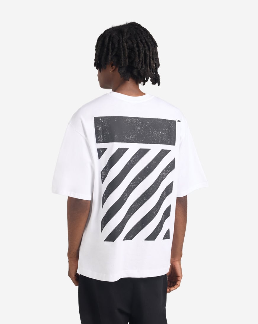 Shop L/AB c/o Off-White L/AB Diagonal Oversized T-Shirt
