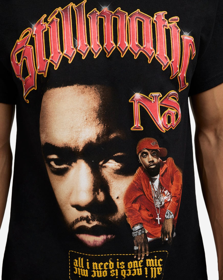 Shop Graphic Tees Nas Stillmatic 1 Mic Tee 34361078 black | SNIPES USA