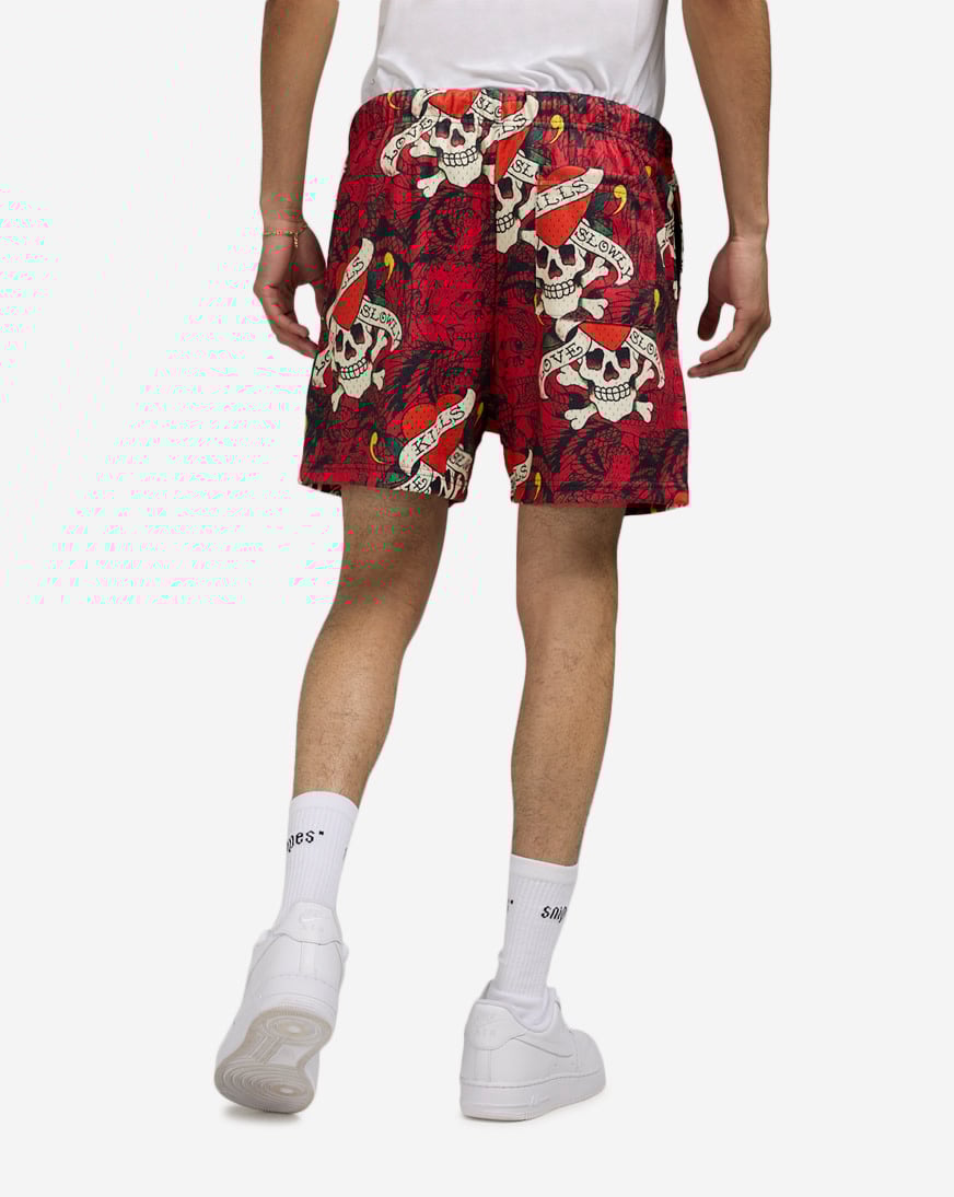 Shop Ed Hardy Skull Mesh Shorts EHM8004-8-RED red | SNIPES USA