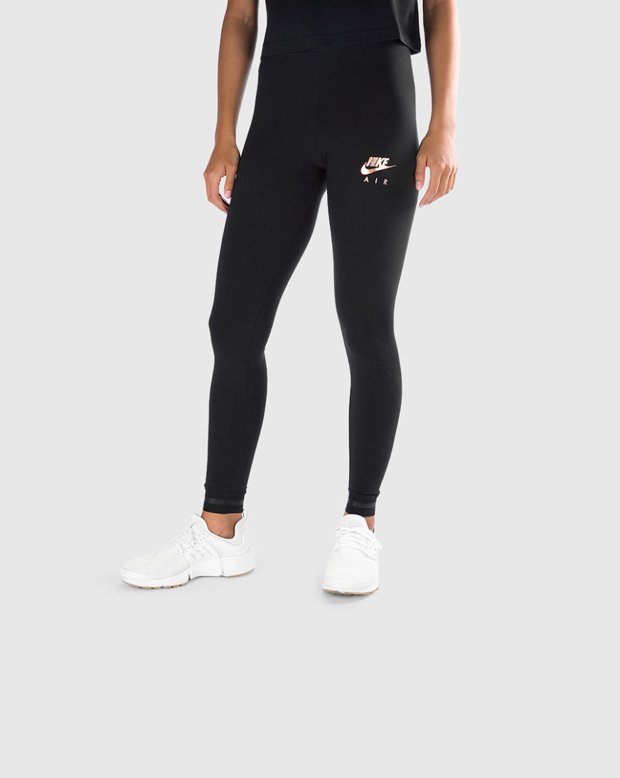 nike black and rose gold leggings 