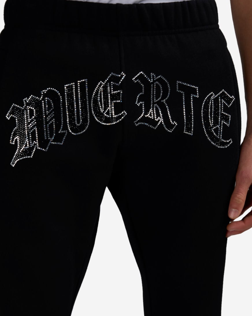 Shop Hasta Muerte Muerte OE Embossed Pants HMOEEMBOSSPNT-BLK black