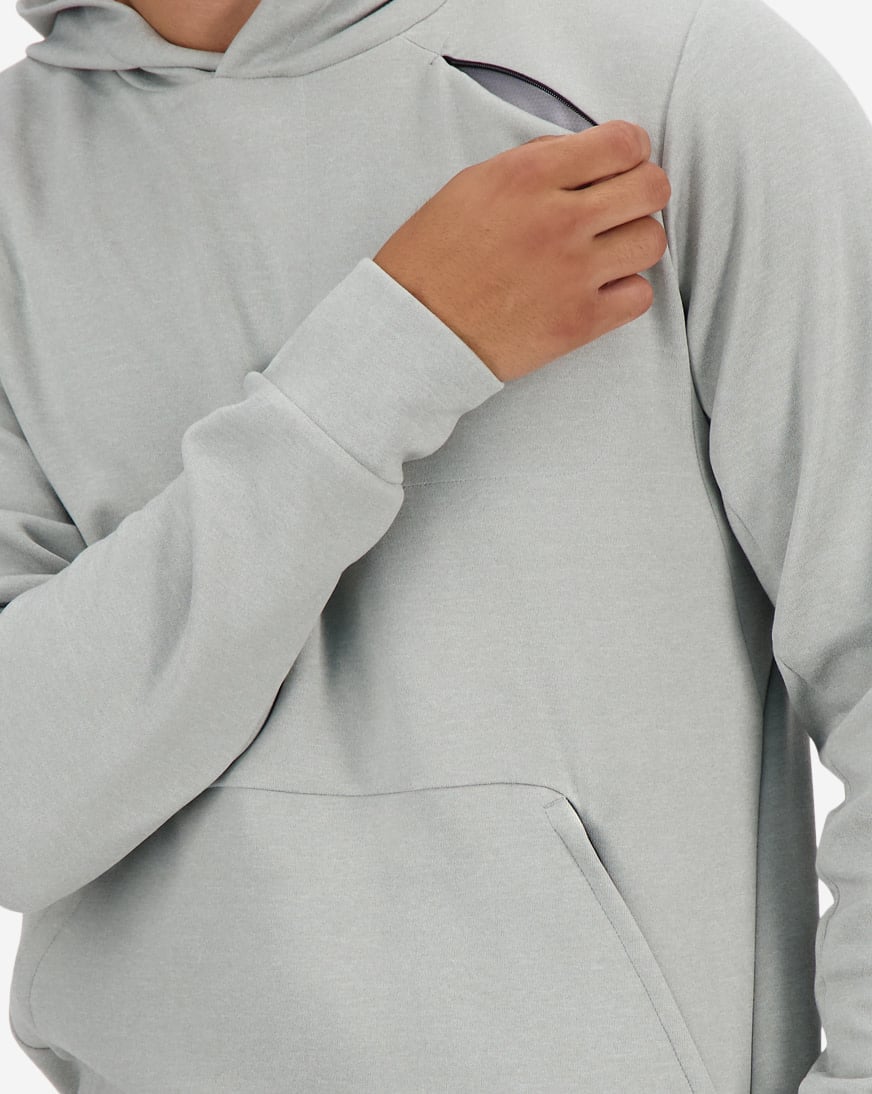 Shop New Balance Tech Knit Hoodie MT41139-AG grey | SNIPES USA