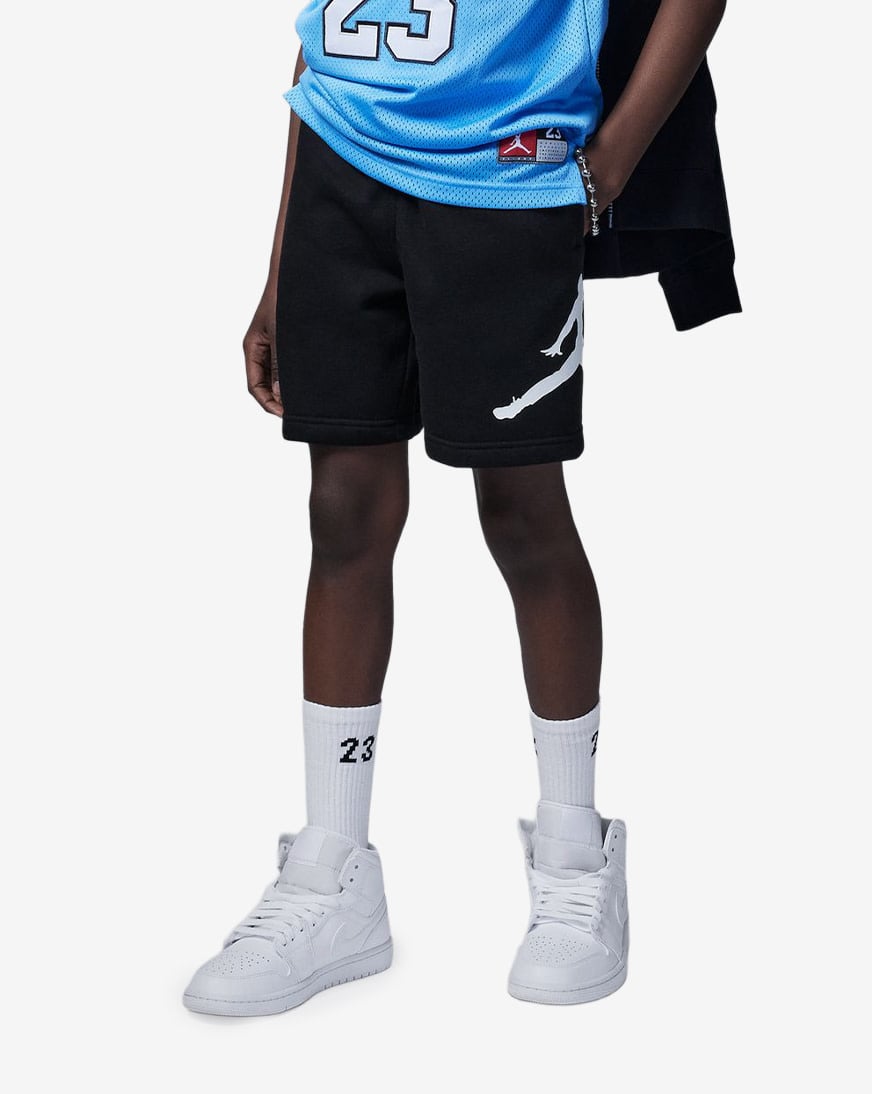 Shop Jordan Boys' Jumpman Air Fleece Shorts 95B483-023 black
