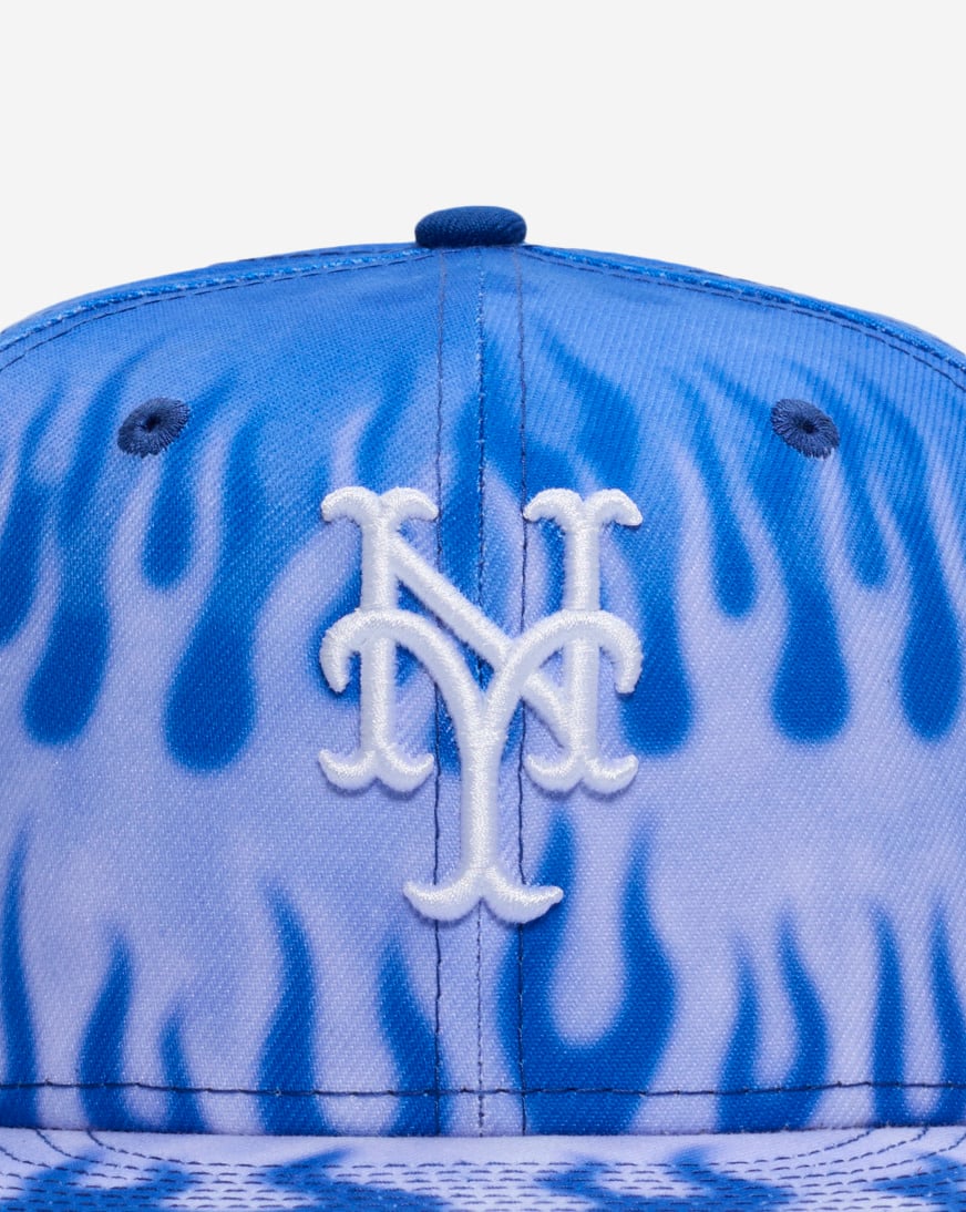 Shop New Era 59Fifty New York Mets Flames Fitted Hat 60949337 blue