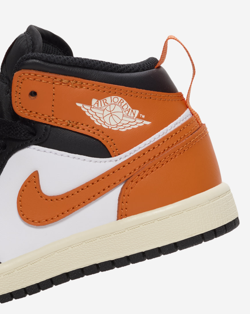 Shop Jordan Little Kids' Air Jordan 1 Mid DQ8424-801 orange