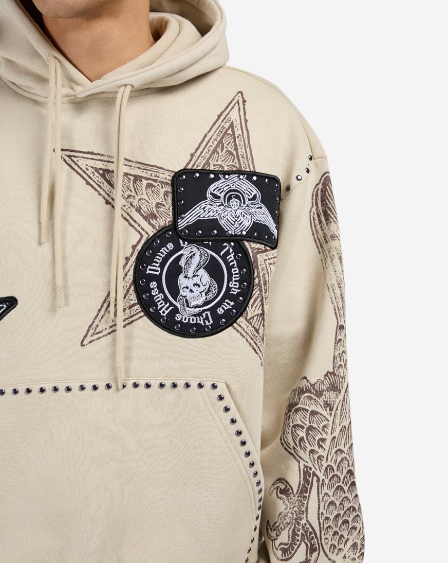 Shop Smoke Rise Chaos Abyss Hoodie FO26S446SNZ-FEA beige | SNIPES USA