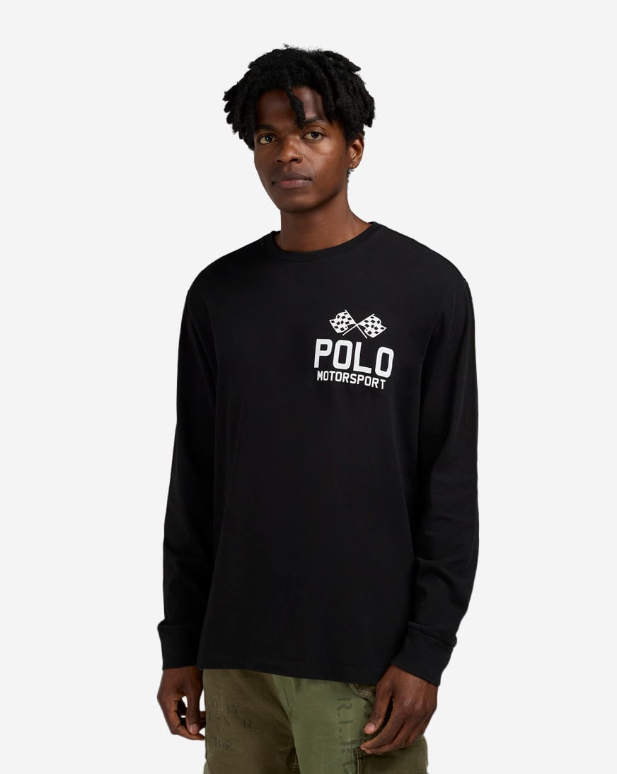 Shop Polo Ralph Lauren RL Motorsport Graphic Tee 710972612001-BLK
