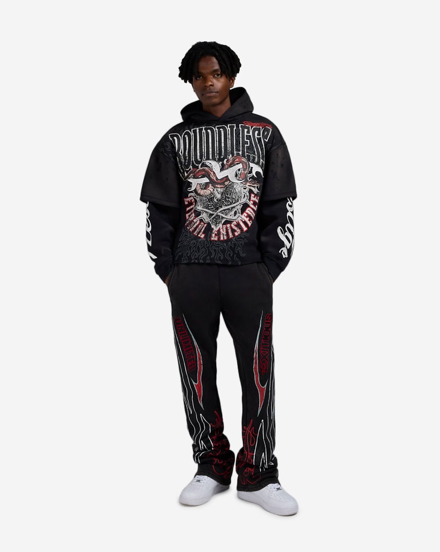 Shop Smoke Rise Boundless Fleece Hoodie FO25672SNZ-BLK black