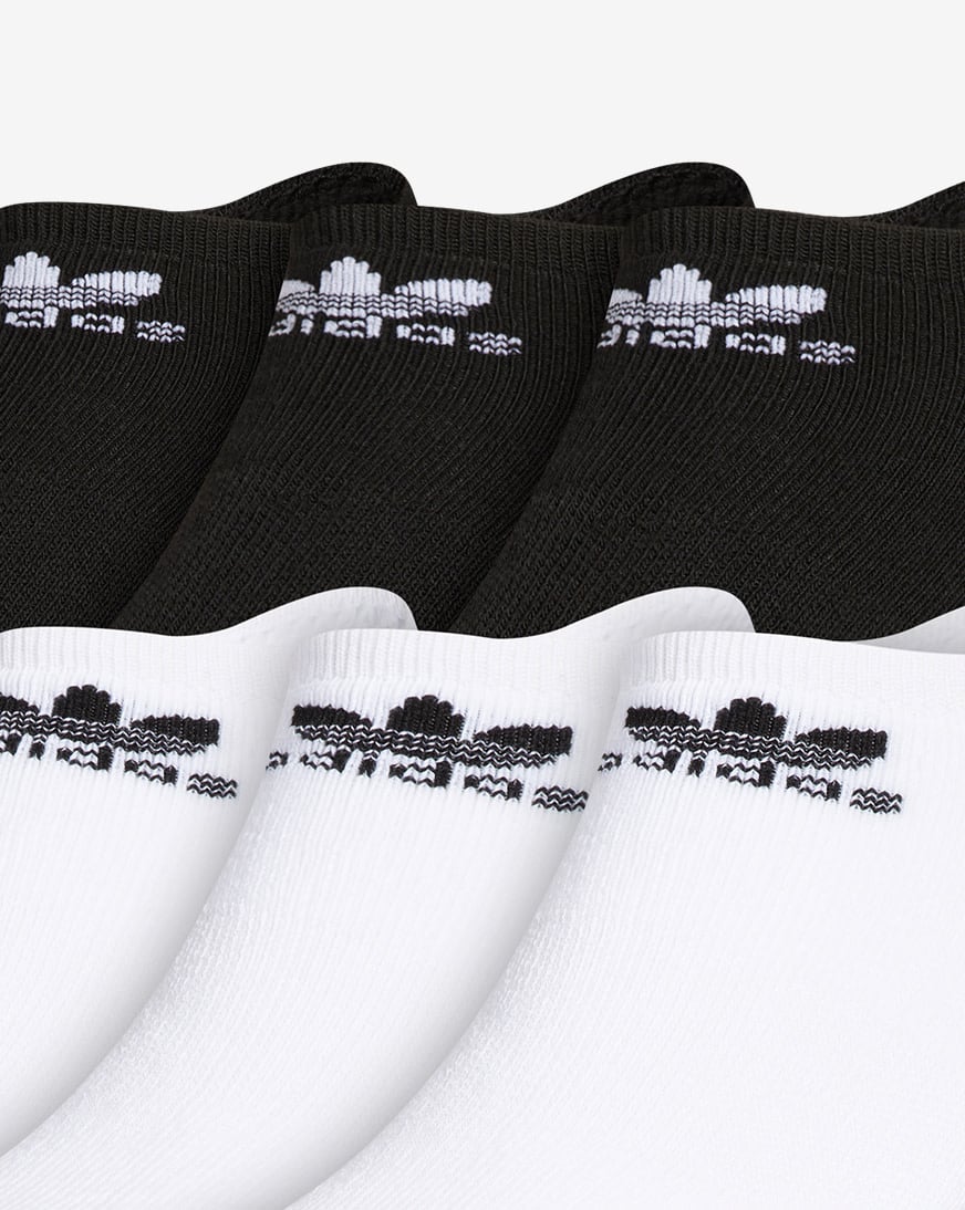 Shop adidas Trefoil No-Show Socks 6 Pairs BH6435B white | SNIPES USA