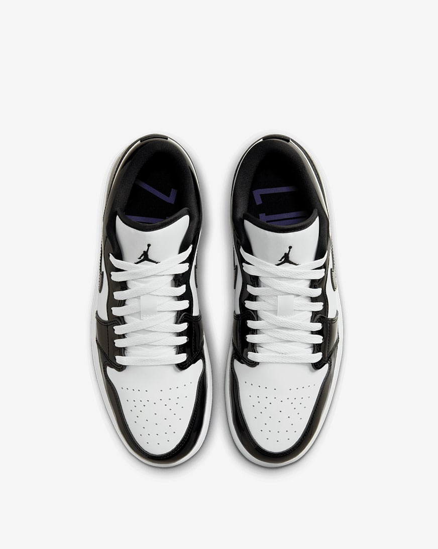black and white low top jordan 1s