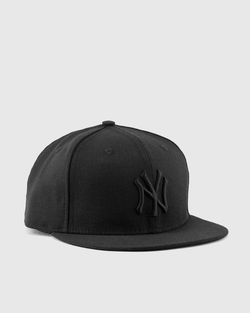 Shop New Era New York Yankees Black On Black Fitted Hat 10047322 black