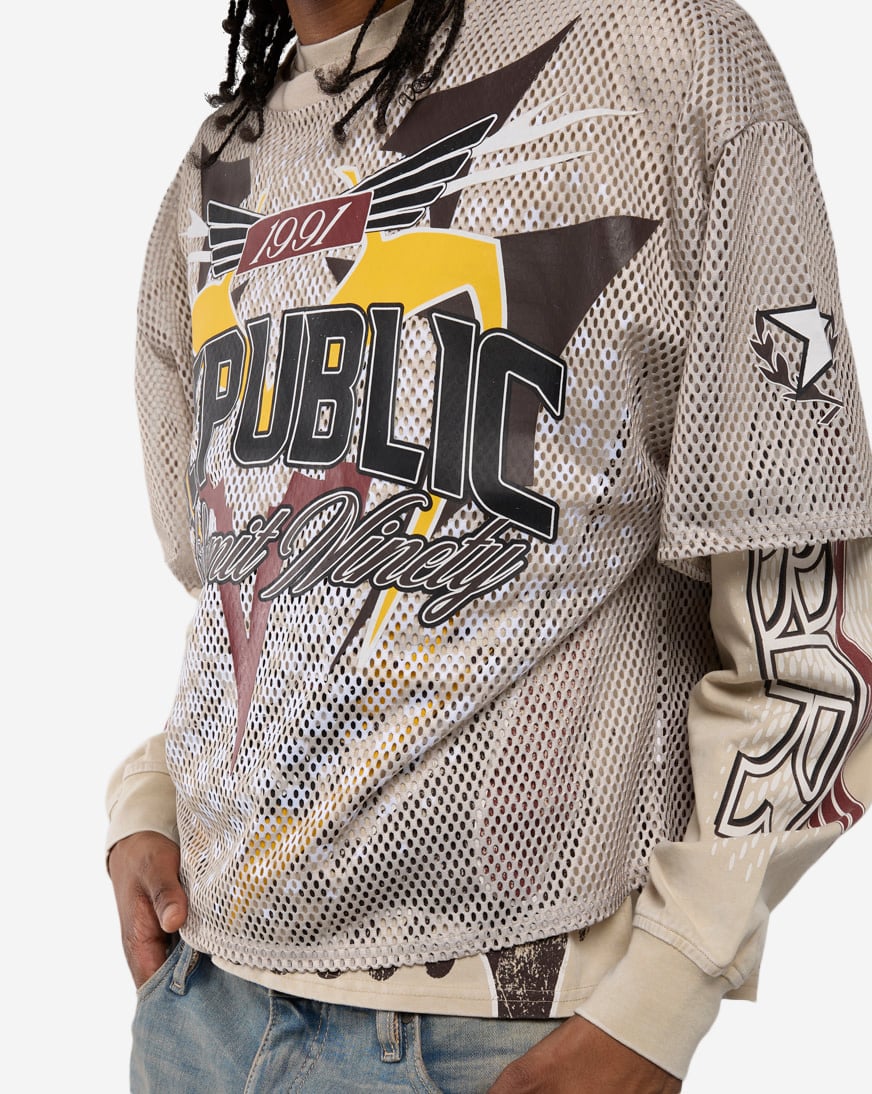 Shop Smoke Rise Republic Mesh 2-FER Long Sleeve Tee KT26S451SN-CAS