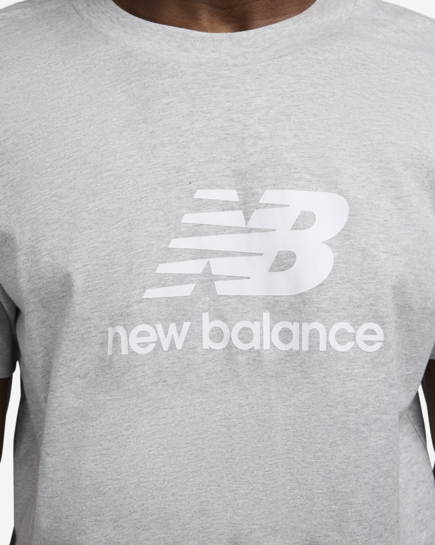 Shop New Balance Sports Essentials Logo T-Shirt MT41502-AG grey 
