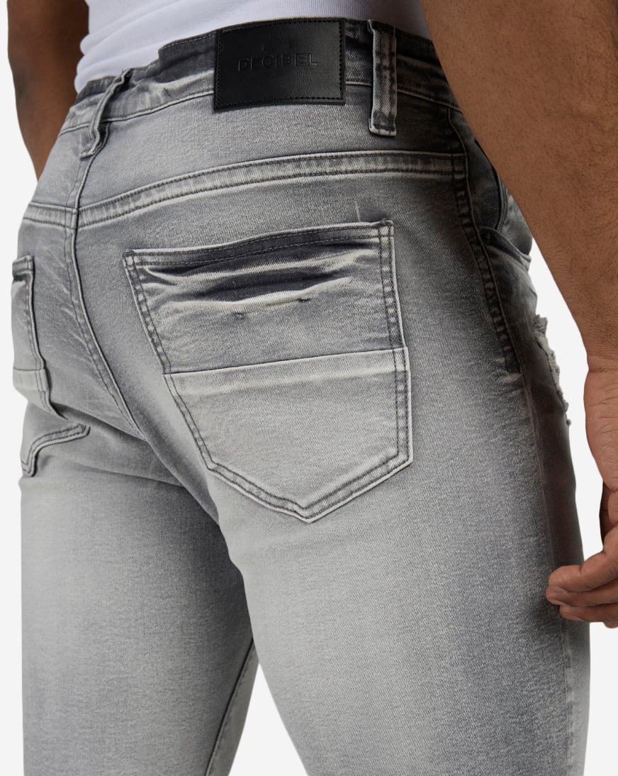 Shop Decibel 5Pkt Rip and Repair Skinny Jean DECWB493-GRY grey