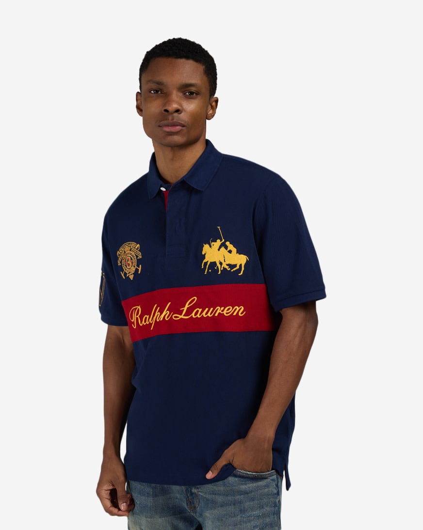 Shop Polo Ralph Lauren Basic Mesh RL Script Chest Stripe Polo Shop Polo Ralph Lauren Basic Mesh RL Script Chest Stripe Polo